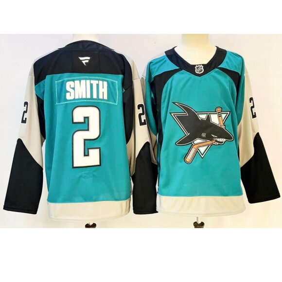 Mens Will Smith Teal Stitched Jersey